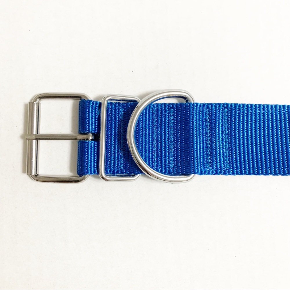 blue wide dog collar - Picture 2 of 7